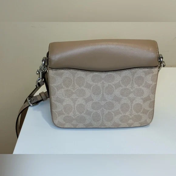 Coach Cassie Signature Coated Canvas & Calfskin Leather Crossbody Bag